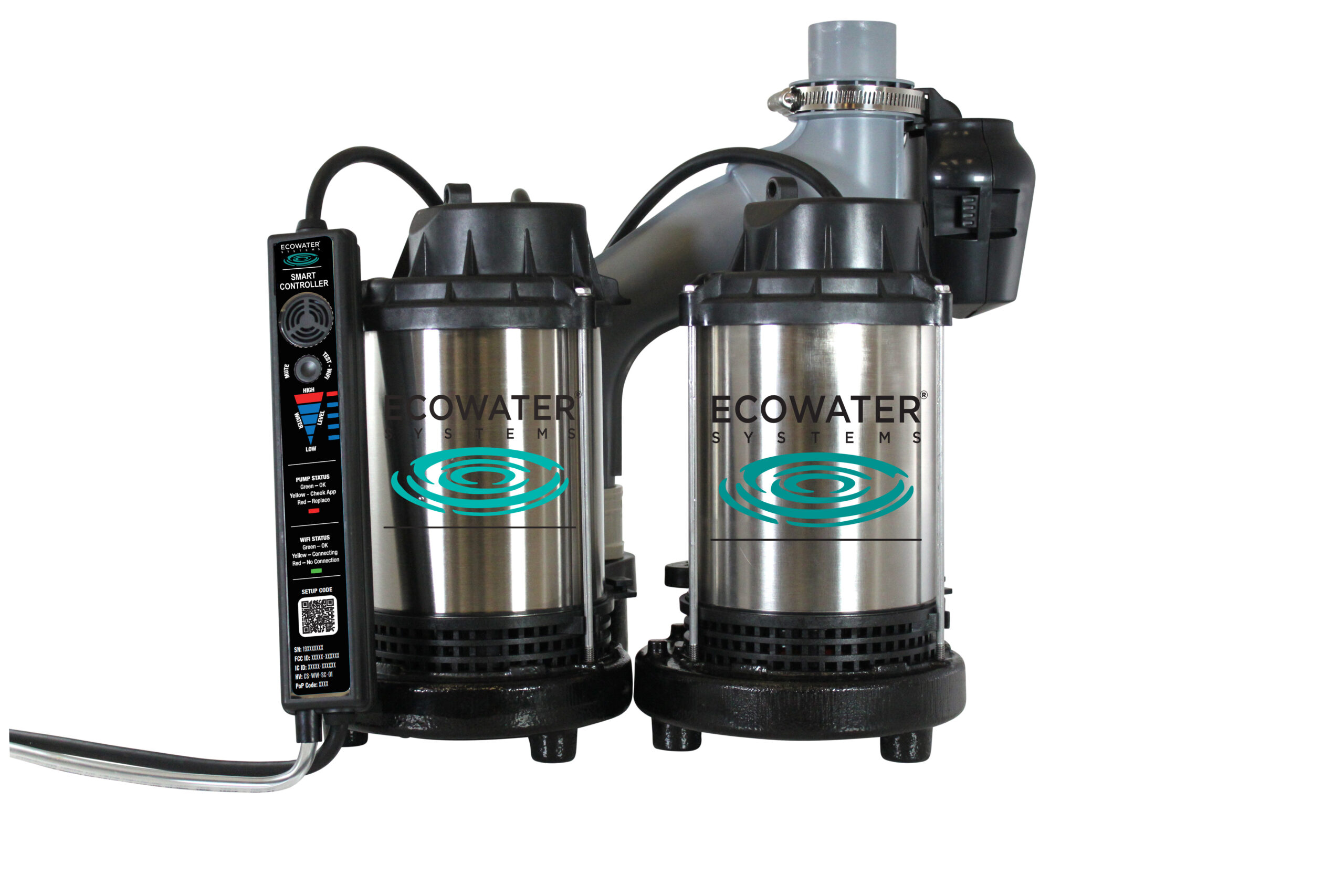 EcoWater smart sump pump with backup and controller