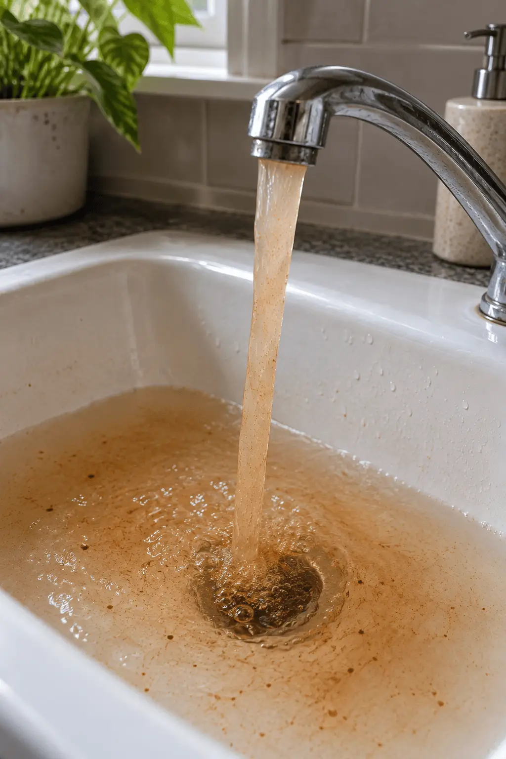 Red water iron from tap
